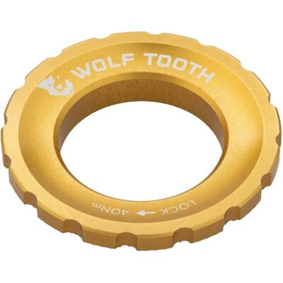 Anneau de verrouillage de rotor Wolf Tooth - Or - Lockring - Centerlock - Pièce de vélo - Publicité Anneau de verrouillage de rotor Wolf Tooth - Or - Lockring - Centerlock - Pièce de vélo - Publicité