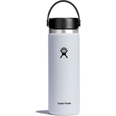 Hydro Flask 20 oz Hvit Wide Mouth Vannflaske - Isolert, Gjenbrukbar Hydro Flask 20 oz Hvit Wide Mouth Vannflaske - Isolert, Gjenbrukbar