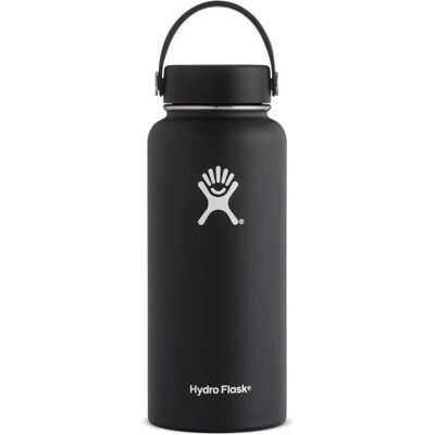 Hydro Flask Black 32oz Wide Mouth Vacuum Insulated Bottle - Water Bottle Hydro Flask Black 32oz Wide Mouth Vacuum Insulated Bottle - Water Bottle