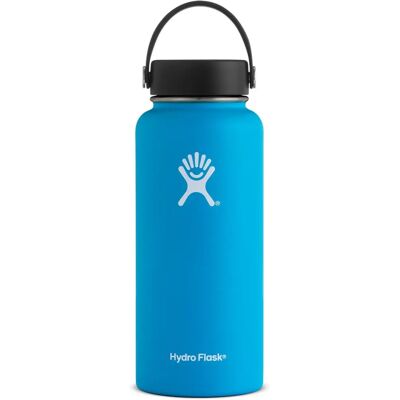 Hydro Flask 32oz Szeroka Usta Butelka wody ze Stali Nierdzewnej - Niebieska Hydro Flask 32oz Szeroka Usta Butelka wody ze Stali Nierdzewnej - Niebieska