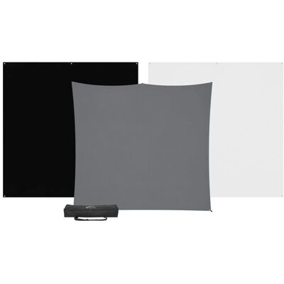 Westcott X-Drop Pro 3-farbiges Hintergrund-Set - 8x8 Fuß Studio-Hintergründe Westcott X-Drop Pro 3-farbiges Hintergrund-Set - 8x8 Fuß Studio-Hintergründe