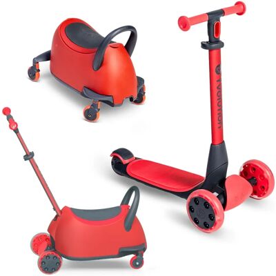 YVOLUTION Yglider Luna Trottinette 5 en 1 - Rouge - Publicité YVOLUTION Yglider Luna Trottinette 5 en 1 - Rouge - Publicité
