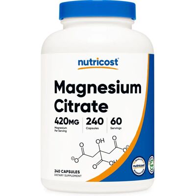 Nutricost Magnesium Citrate - 420 Mg - 240 Capsules Nutricost Magnesium Citrate - 420 Mg - 240 Capsules