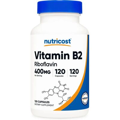 Nutricost Vitamin B2 400mg - 120 Capsules Nutricost Vitamin B2 400mg - 120 Capsules
