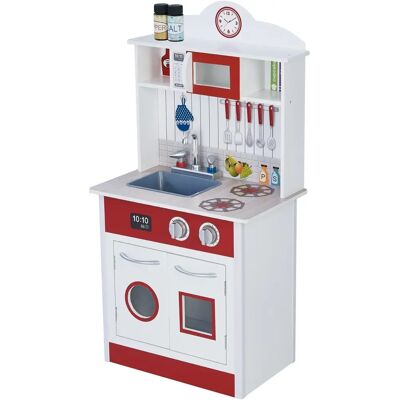 Cuisine en Bois Classique Little Chef Madrid - Rouge et Blanc - Jouets & Accessoires - Publicité Cuisine en Bois Classique Little Chef Madrid - Rouge et Blanc - Jouets & Accessoires - Publicité