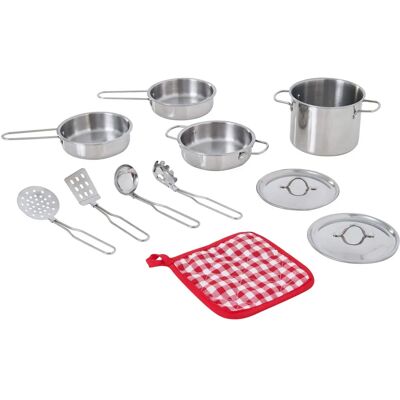 Ensemble d'accessoires de cuisine Little Chef Frankfurt en acier inoxydable - Argent - 11 pièces Ensemble d'accessoires de cuisine Little Chef Frankfurt en acier inoxydable - Argent - 11 pièces