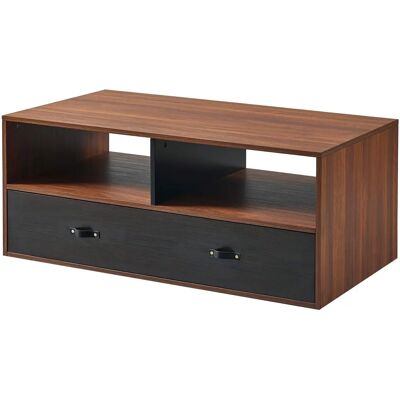 Teamson Home Walnut Modern Coffee Table with Storage - Living Room Furniture Teamson Home Walnut Modern Coffee Table with Storage - Living Room Furniture