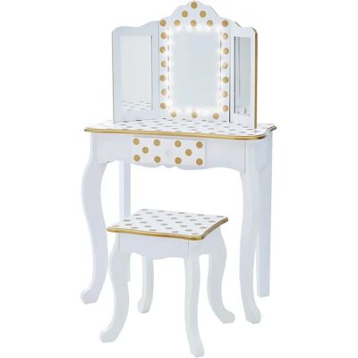 Set de tocador Gisele de Teamson Kids - Blanco/Oro - Conjunto de tocador Set de tocador Gisele de Teamson Kids - Blanco/Oro - Conjunto de tocador