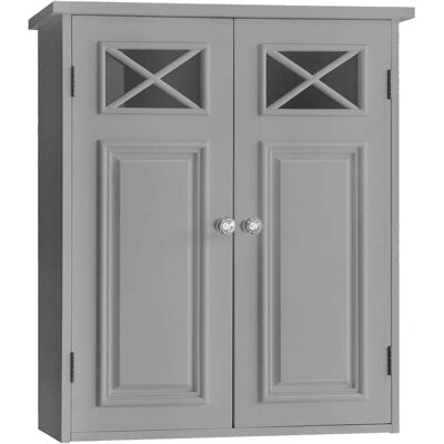 Teamson Home Gabinete de Pared Dawson - Gris - Gabinete de Pared Teamson Home Gabinete de Pared Dawson - Gris - Gabinete de Pared