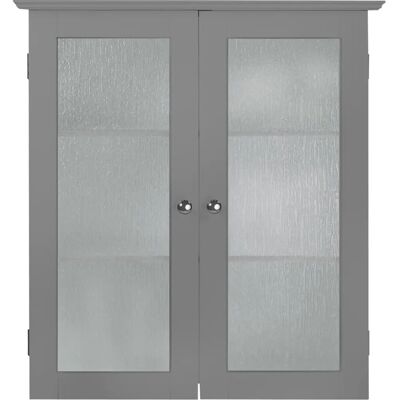 Armoire Murale Connor Gris de Teamson Home avec 2 Portes en Verre - Publicité Armoire Murale Connor Gris de Teamson Home avec 2 Portes en Verre - Publicité