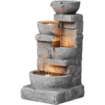 TEAMSON HOME Grauer Gartenziegelbrunnen - 84,5 cm TEAMSON HOME Grauer Gartenziegelbrunnen - 84,5 cm