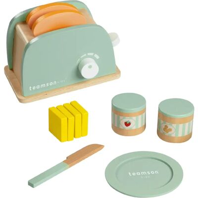 Teamson Kids Tostadora de Madera con Accesorios de Cocina - Verde - Accesorios de Cocina de Juguete Teamson Kids Tostadora de Madera con Accesorios de Cocina - Verde - Accesorios de Cocina de Juguete