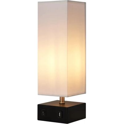 Lampada da tavolo Colette di TEAMSON HOME - USB, Bianco, Moderna Lampada da tavolo Colette di TEAMSON HOME - USB, Bianco, Moderna