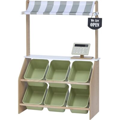Ensemble de jeu de marché en bois Little Helper de Teamson Kids - Vert Ensemble de jeu de marché en bois Little Helper de Teamson Kids - Vert