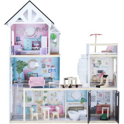 Maison de Poupées en Bois Olivia's Little World Dreamland - 3 Étages, Interactive, 18 Accessoires - Publicité Maison de Poupées en Bois Olivia's Little World Dreamland - 3 Étages, Interactive, 18 Accessoires - Publicité