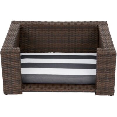 Teamson Pets Clotho Pet Bed - Indoor Outdoor Elevated Rattan Cat Small Dog Lounger Teamson Pets Clotho Pet Bed - Indoor Outdoor Elevated Rattan Cat Small Dog Lounger