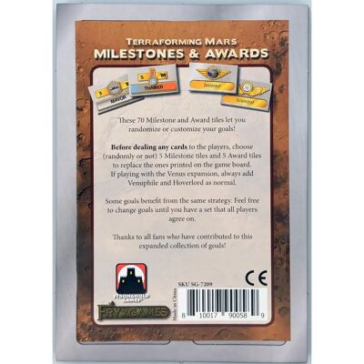 Stronghold Games Terraforming Mars - Meilensteine & Auszeichnungen Erweiterung Stronghold Games Terraforming Mars - Meilensteine & Auszeichnungen Erweiterung