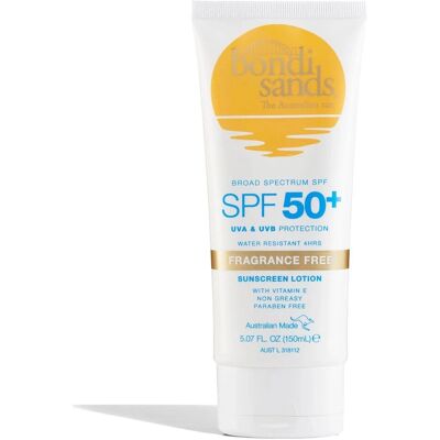 Bondi Sands Fragrance Free Body Sunscreen Lotion SPF 50 + (150 ml) Bondi Sands Fragrance Free Body Sunscreen Lotion SPF 50 + (150 ml)