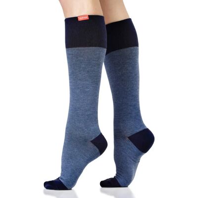 Vim&Vigr Katoenen Graduated Compressiesokken - Marineblauw - S/M - Unisex - 20-30 mmHg Vim&Vigr Katoenen Graduated Compressiesokken - Marineblauw - S/M - Unisex - 20-30 mmHg