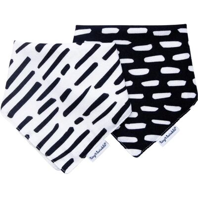 Kaffle Zwart en Wit Baby Bandana's - Baby Bandanas Kaffle Zwart en Wit Baby Bandana's - Baby Bandanas
