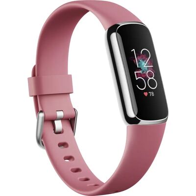Fitbit Luxe - Orchidée / Acier Inoxydable Platine - Publicité Fitbit Luxe - Orchidée / Acier Inoxydable Platine - Publicité