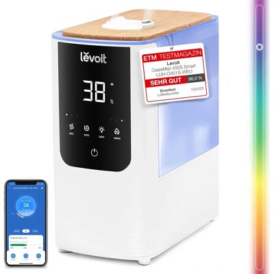 Levoit OasisMist 4,5L Smart Luftbefeuchter - Schlafzimmer Levoit OasisMist 4,5L Smart Luftbefeuchter - Schlafzimmer