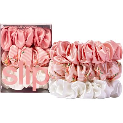 Slip Petal Grote Zijde Elastieken Set van 3 - Haaraccessoires Slip Petal Grote Zijde Elastieken Set van 3 - Haaraccessoires