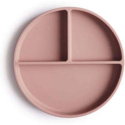 Assiette en Silicone Mushie Rose avec Ventouse - Repas Bébé Assiette en Silicone Mushie Rose avec Ventouse - Repas Bébé