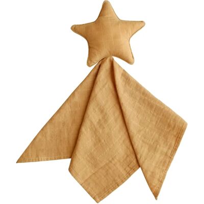 Mushie Lovey Blanket - Queda de Estrela Amarela - Manta de bebê - Presente para bebê Mushie Lovey Blanket - Queda de Estrela Amarela - Manta de bebê - Presente para bebê
