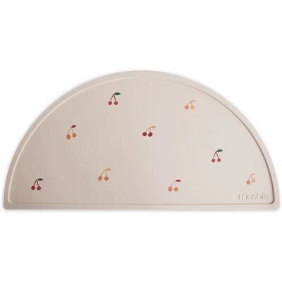 Mushie Set de Protége-Table en Silicone - Cerises - Publicité Mushie Set de Protége-Table en Silicone - Cerises - Publicité