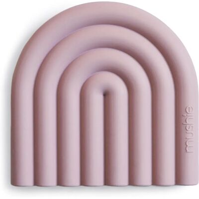 Mushie Mauve Tęczowa Grzechotka - Zabawka do ząbkowania Mushie Mauve Tęczowa Grzechotka - Zabawka do ząbkowania