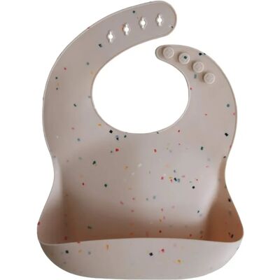 Bavoir en silicone Mushie - Confetti Vanille - Accessoires bébé - Publicité Bavoir en silicone Mushie - Confetti Vanille - Accessoires bébé - Publicité