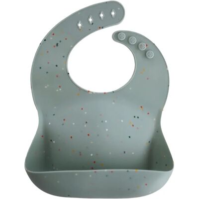 Bavoir bébé en silicone Mushie - Cambridge Blue Confetti - 6-24 mois - Publicité Bavoir bébé en silicone Mushie - Cambridge Blue Confetti - 6-24 mois - Publicité