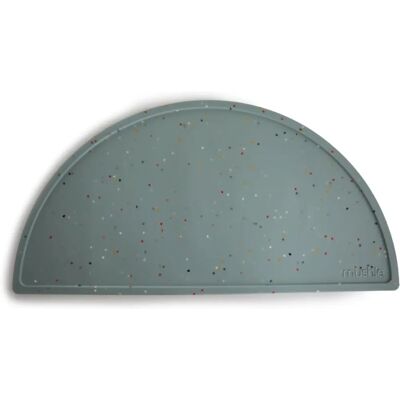Mushie Cambridge Blue Confetti Tapis en Silicone - Qualité alimentaire - Publicité Mushie Cambridge Blue Confetti Tapis en Silicone - Qualité alimentaire - Publicité