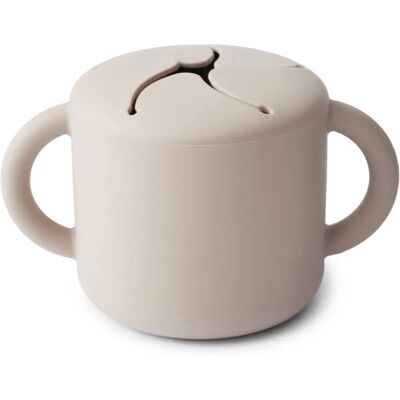 Mushie Baby Snack Cup - Ivory - Fall-Resistant, 6m+ - Baby Snack Cup Mushie Baby Snack Cup - Ivory - Fall-Resistant, 6m+ - Baby Snack Cup