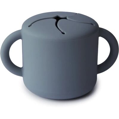 Kubek Snack z Silikonu Mushie - Ciemnoszary, Uchwyt, Bezpieczny, 12M+ Kubek Snack z Silikonu Mushie - Ciemnoszary, Uchwyt, Bezpieczny, 12M+