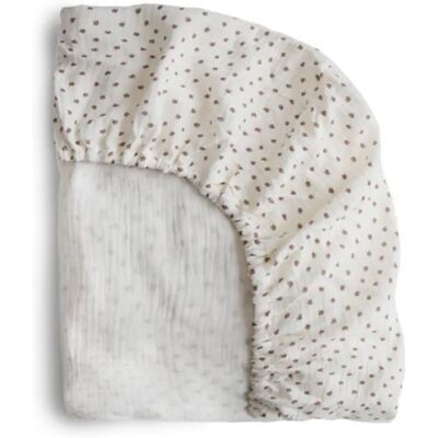 Mushie - Bloom - 100 x 40 cm - lit bébé - Fitted sheet - Publicité Mushie - Bloom - 100 x 40 cm - lit bébé - Fitted sheet - Publicité