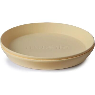 Ensemble de Vaisselle Enfant Mushie Jaune Pale - 2 Assiettes - Publicité Ensemble de Vaisselle Enfant Mushie Jaune Pale - 2 Assiettes - Publicité