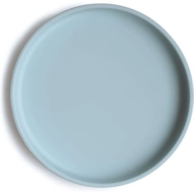 Mushie silikonowy talerz z przyssawką Classic Powder Blue - Antypoślizgły talerz dla dzieci Mushie silikonowy talerz z przyssawką Classic Powder Blue - Antypoślizgły talerz dla dzieci