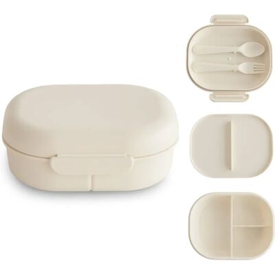 Mushie Lunchbox Ivory - Sans BPA, Passe au Micro-ondes Mushie Lunchbox Ivory - Sans BPA, Passe au Micro-ondes