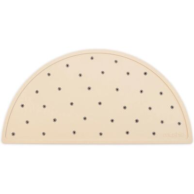 Mushie Set de table Daisy en silicone noir - Sécurité alimentaire et résistant - Publicité Mushie Set de table Daisy en silicone noir - Sécurité alimentaire et résistant - Publicité