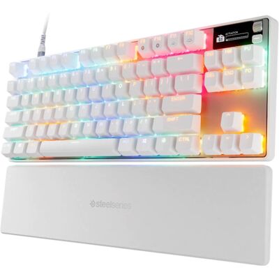 SteelSeries Apex 3 TKL Fehér RGB Gamer billentyűzet — Kompakt TKL kialakítás — 8-zónás RGB világítás — Víz- és porálló — Csendes játék kapcsolók SteelSeries Apex 3 TKL Fehér RGB Gamer billentyűzet — Kompakt TKL kialakítás — 8-zónás RGB világítás — Víz- és porálló — Csendes játék kapcsolók
