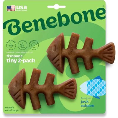 Benebone Zalm Fishbone Hondenspeelgoed - 2 Stuks Benebone Zalm Fishbone Hondenspeelgoed - 2 Stuks