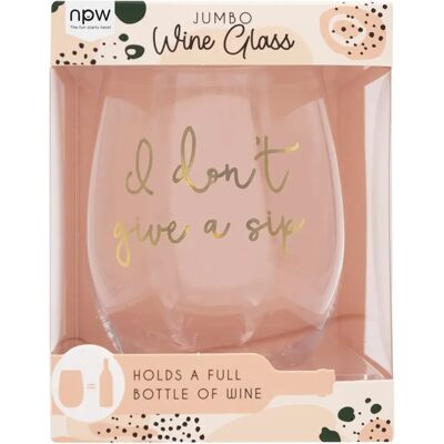 Verre à Vin Gigant NPW 26oz - Sans Pied, Durable - Publicité Verre à Vin Gigant NPW 26oz - Sans Pied, Durable - Publicité