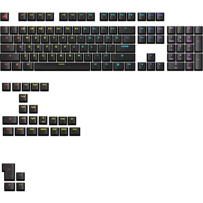 Glorious GPBT Backlit Keycaps - PBT, ANSI US, Schwarz - Keycaps Glorious GPBT Backlit Keycaps - PBT, ANSI US, Schwarz - Keycaps