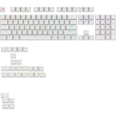 Keycaps Glorious GPBT - Biały - ANSI US - Trwały PBT - Do Gier Keycaps Glorious GPBT - Biały - ANSI US - Trwały PBT - Do Gier