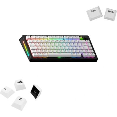 Glorious White UK Double Shot PBT Keycaps - Keycap Set for Full-Size Keyboard Glorious White UK Double Shot PBT Keycaps - Keycap Set for Full-Size Keyboard
