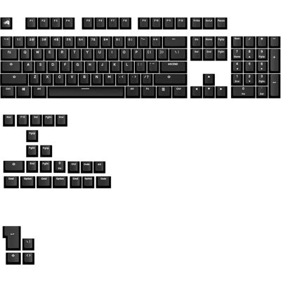 Keycaps Glorious GPBT - Noir Classique - Disposition ANSI - Publicité Keycaps Glorious GPBT - Noir Classique - Disposition ANSI - Publicité