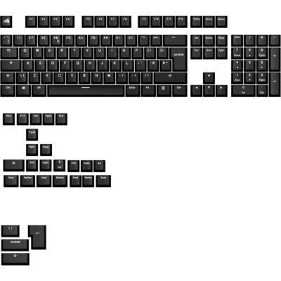 Glorious Double Shot PBT Keycaps Classic Black UK - Keycaps Glorious Double Shot PBT Keycaps Classic Black UK - Keycaps