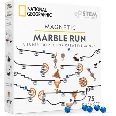 National Geographic - Magnetic Marble Run - 75-Piece - Toy Set National Geographic - Magnetic Marble Run - 75-Piece - Toy Set